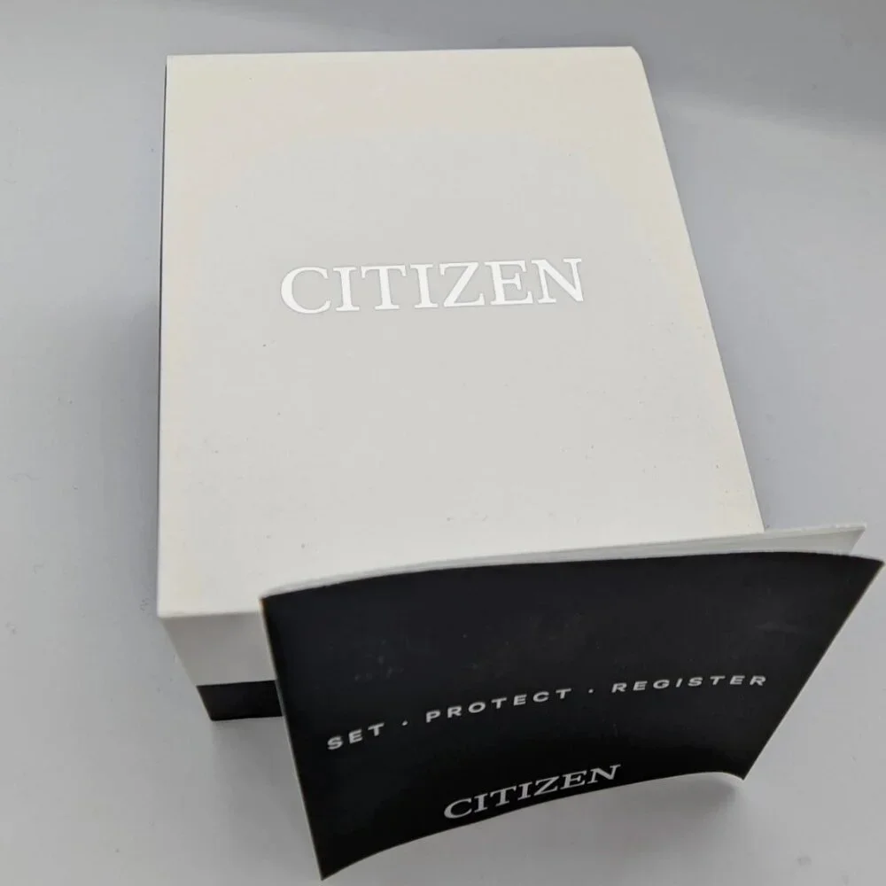 Citizen Men's Black Dial Leather Band Watch